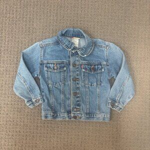 Levis Jean Jacket Kids Child 5 Cotton Denim Pockets Collar Casual Everyday